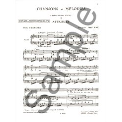 Poulenc Francis Chansons Et Melodies Medium Voice & Piano Book
