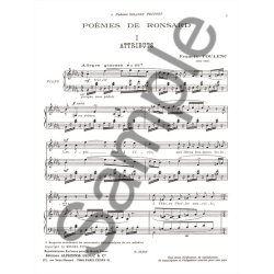Francis Poulenc: Po&egrave;mes de Ronsard (med) (Voice & Piano)