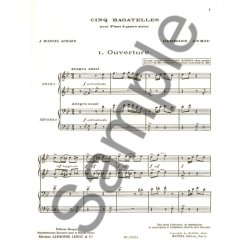 Georges Auric: 5 Bagatelles (Piano Four Hands)