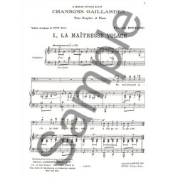 Francis Poulenc: Chansons Gaillardes