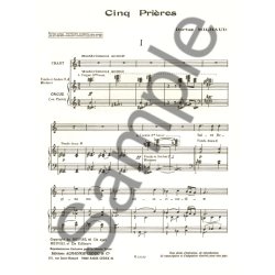 Darius Milhaud: 5 Pri&egrave;res Op.231c (med) (Voice & 1 Instrument)
