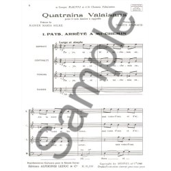 Darius Milhaud: Quatrains valaisans Op.206 (Choral-Mixed a cappella)