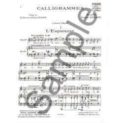 Francis Poulenc: Calligrammes, 7 M&eacute;lodies (med) (Voice & Piano)