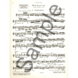 Marcel Mihalovici: Sonate Op.59 (Violin solo)