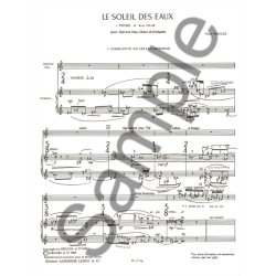 Pierre Boulez: The Water Sun, for Soprano, Mixed Choir and Piano (Orchestral Reduction)
