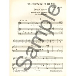 Milhaud Darius 6 Chansons De Theatre Medium Voice & Piano Book
