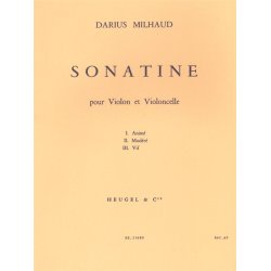 Darius Milhaud: Sonatine Op. 324 (Violin And Cello)