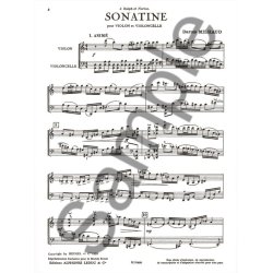 Darius Milhaud: Sonatine Op. 324 (Violin And Cello)