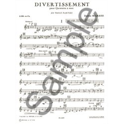 Darius Milhaud: Divertissement en 3 Parties Op.299b (Quintet-Wind)