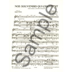 Poulenc Francis Nos Souvenirs Qui Chantent Medium Voice & Piano Book