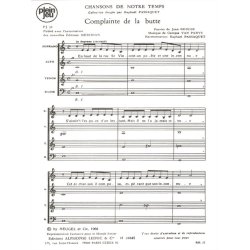 Van Parys Passaquet Chansons De Notre Temps Pj32 Complainte 4 Part