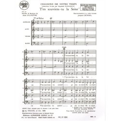 Sylvestre Chansons De Notre Temps Pj42 T'en Souviens Tu Seine 4 Part