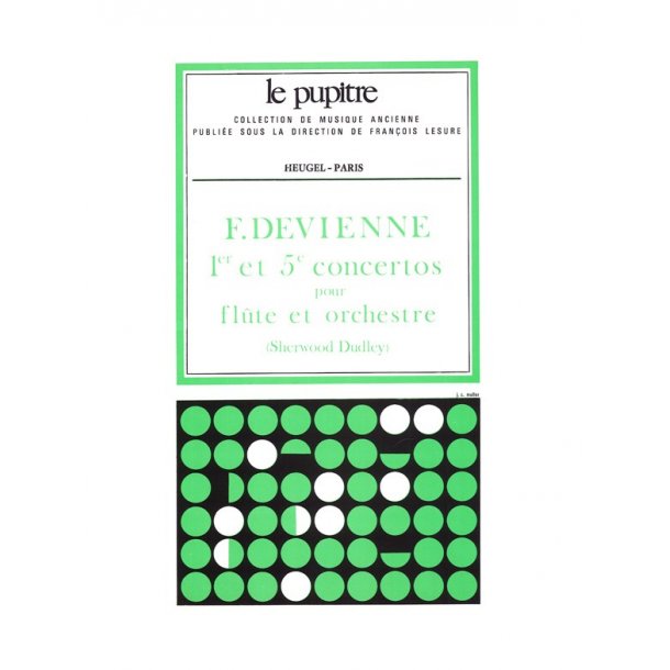 Devienne: Concertos n01(re majeur)et n05 (sol majeur) flute traversi&egrave;re et orchestre partition lp42