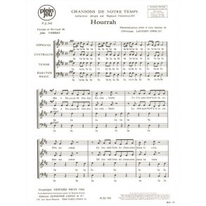 Ferrat Passaquet Chansons De Notre Temps Pj242 Hourrah 4 Part