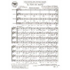 Georges Liferman: The Moon is dead (SATB)