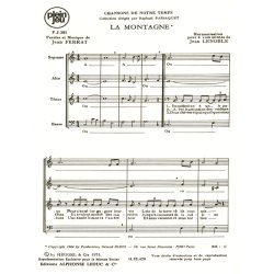 Ferrat: Chansons de notre temps/pj381 la montagne/4 voix mixtes