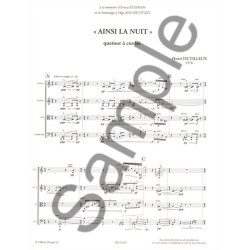 Henri Dutilleux: Ainsi la Nuit (String Quartet)