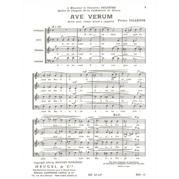 Ave Verum Mixed Choir