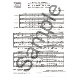 Pierre Villette: O Salutaris (SATB)