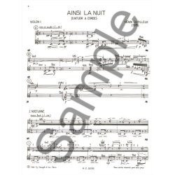 Henri Dutilleux: Ainsi la Nuit (Quartet-Strings)