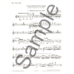 Joseph Canteloube: Five Songs from Auvergne, transcribed for Soprano, Wind Quintet and Harp by Chris Allen