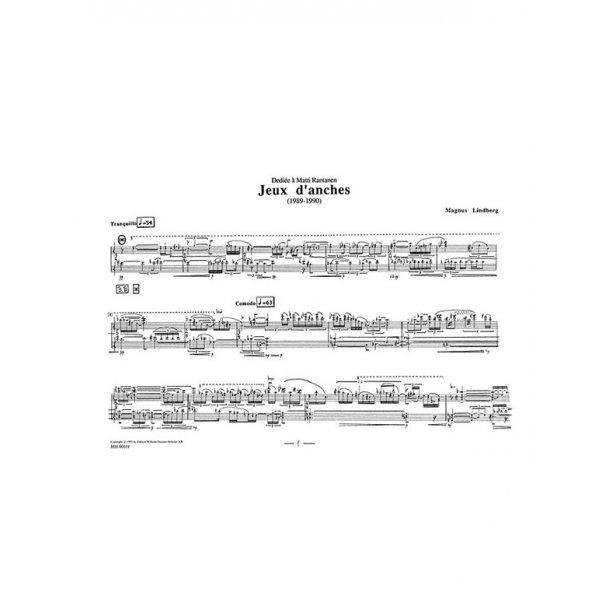 Magnus Lindberg: Jeux D'Anches