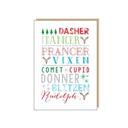 Holly Jolly Design: Rudolph The Red Nosed Reindeer - Christmas Card