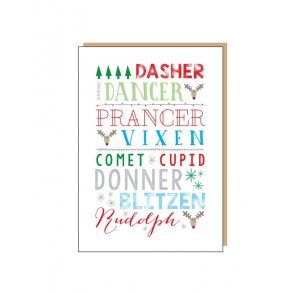 Holly Jolly Design: Rudolph The Red Nosed Reindeer - Christmas Card