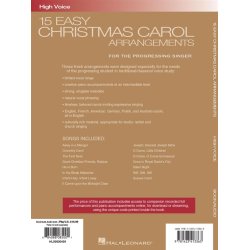 15 Easy Christmas Carol Arrangements (High Voice)