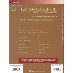 15 Easy Christmas Carol Arrangements (High Voice)