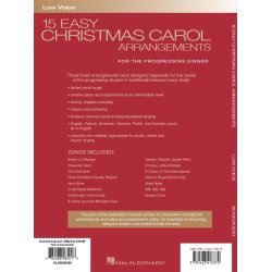 15 Easy Christmas Carol Arrangements (Low Voice)