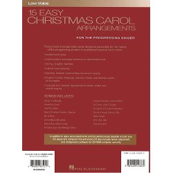 15 Easy Christmas Carol Arrangements (Low Voice)