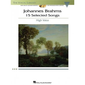 Johannes Brahms: 15 Selected Songs - High Voice (Book & CD)