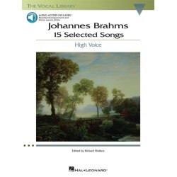 Johannes Brahms: 15 Selected Songs - High Voice (Book &amp; CD)