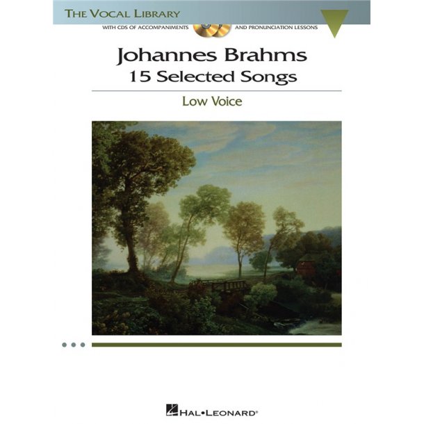 Johannes Brahms: 15 Selected Songs - Low Voice (Book &amp; CD)