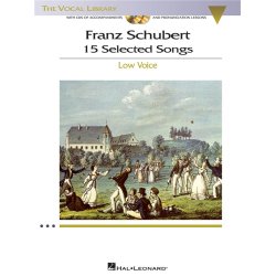 Franz Schubert: 15 Selected Songs - Low Voice (Book And CDs)