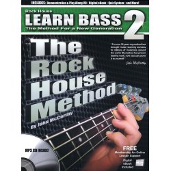 ROCK HOUSE METHOD LEARN BASS GUITAR 2 METHOD FOR NEW GENERATION BK/CD