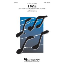 Lennon John/Mccartney Paul I Will (Arr Shaw Kirby) Satb A Capp Choral