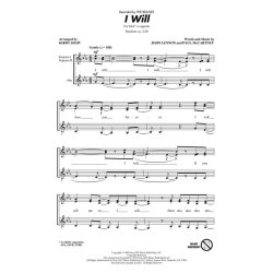 Lennon John/Mccartney Paul I Will (Arr Shaw Kirby) Ssa A Cappella Chor