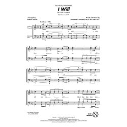 Lennon John/Mccartney Paul I Will (Arr Shaw Kirby) Ttbb A Capp Choral