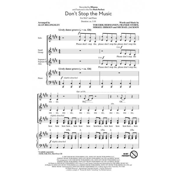 Don't Stop the Music : from Pitch Perfect