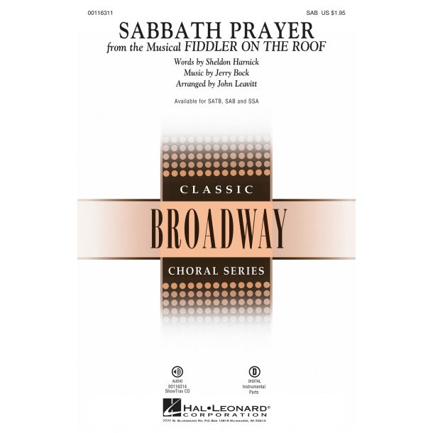 Sabbath Prayer : from Fiddler on the Roof