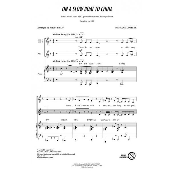 On a Slow Boat to China