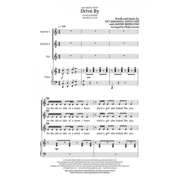 Train: Drive By (Arr. Lawson) (SAA)