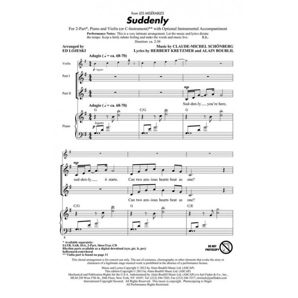 Suddenly : from Les Mis&eacute;rables the Movie