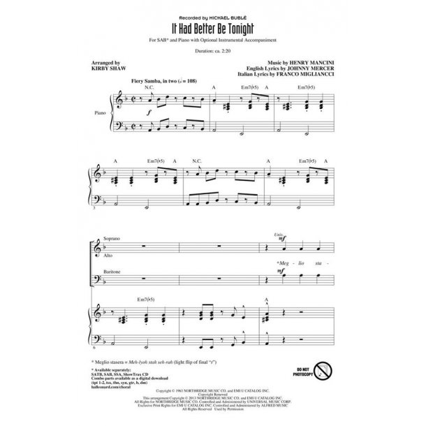 It Had Better Be Tonight