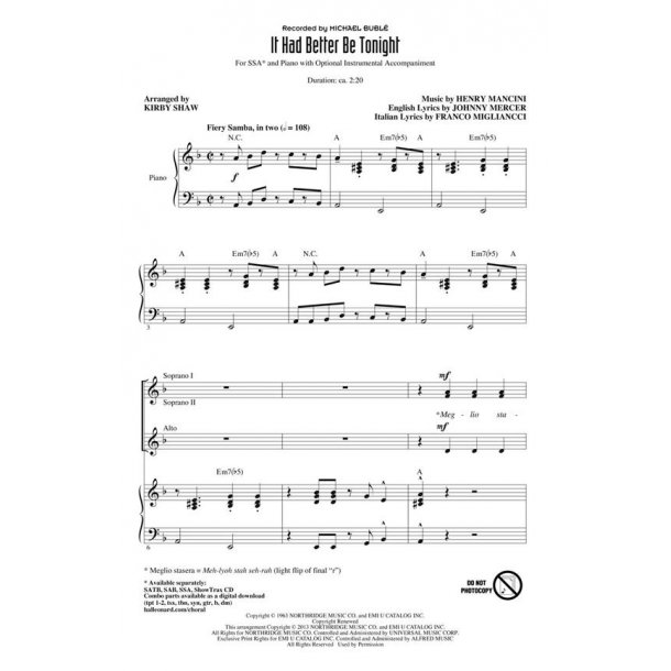 It Had Better Be Tonight