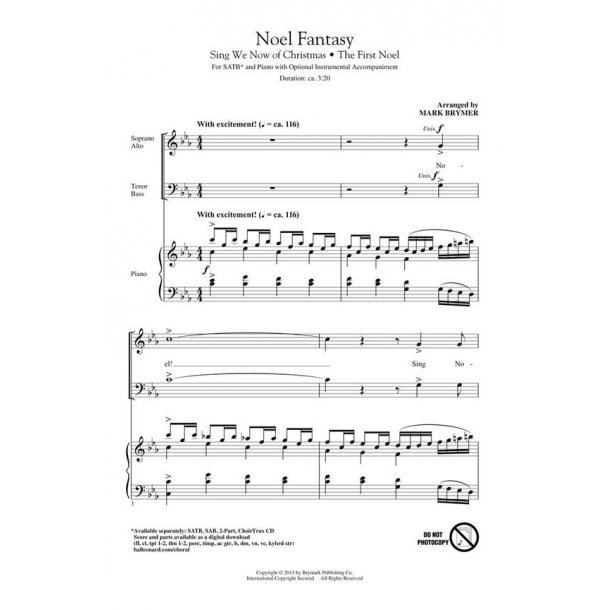 Noel Fantasy (Arr. Brymer) (ShowTrax CD)