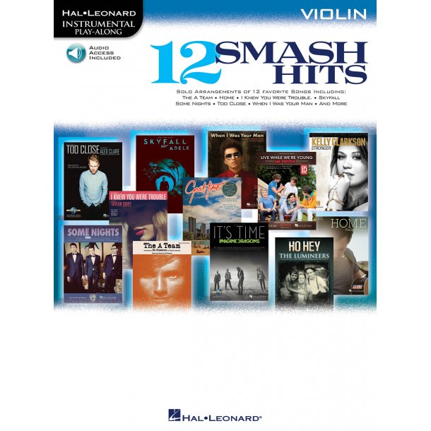 Hal Leonard Instrumental Play-Along: 12 Smash Hits (Violin)