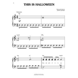 Elfman Tim Burton's The Nightmare Before Christmas Big Note Piano Book